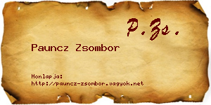 Pauncz Zsombor névjegykártya